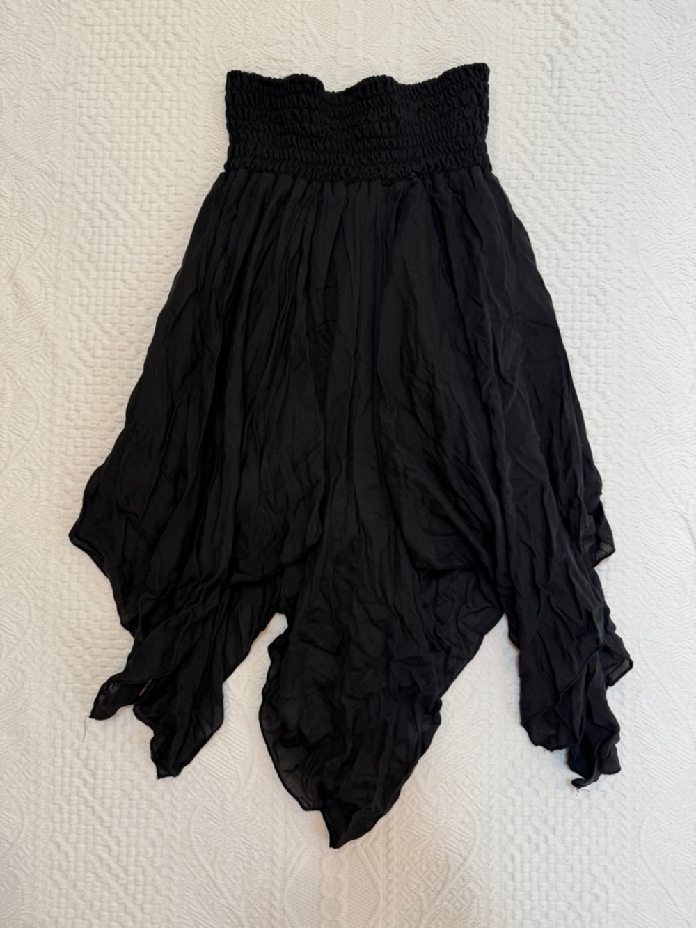 Earthbound Trading Company Black Handkerchief Skirt Women’s Medium M
